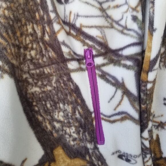 MOSSY OAK Fleece Half ZIP UP JACKET. SIZE S, 4-6 - Picture 5 of 14